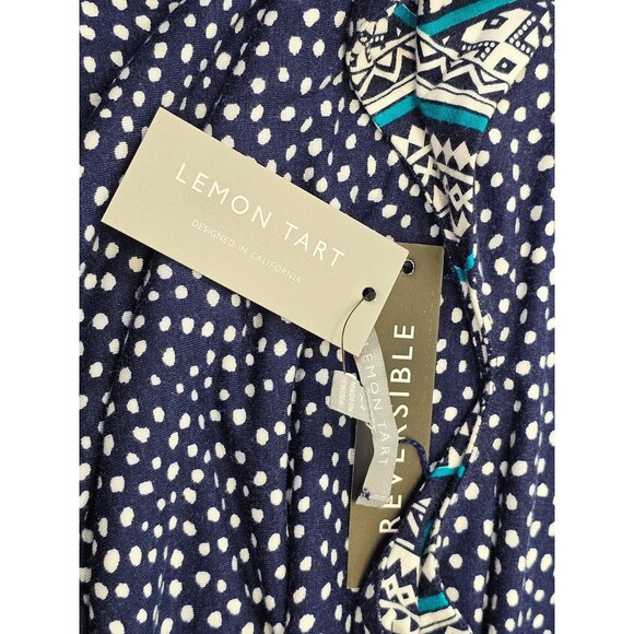 ALK Women's M Lemon Tart‎ Reversible Adjustable Swing Midi Dress Jersey Knit NEW - Picture 7 of 11